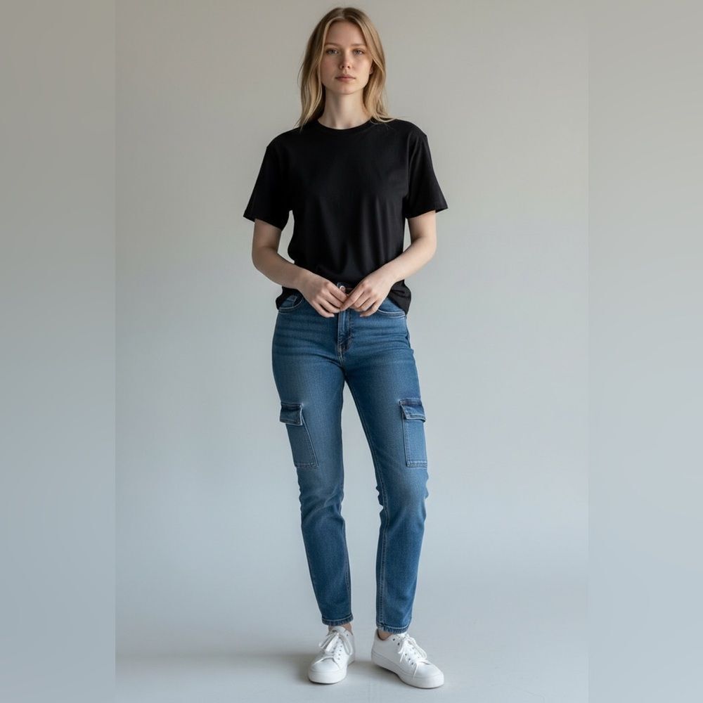 Vervet Haylie High- Rise Skinny Cargo Jeans